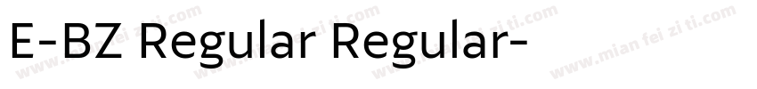 E-BZ Regular Regular字体转换